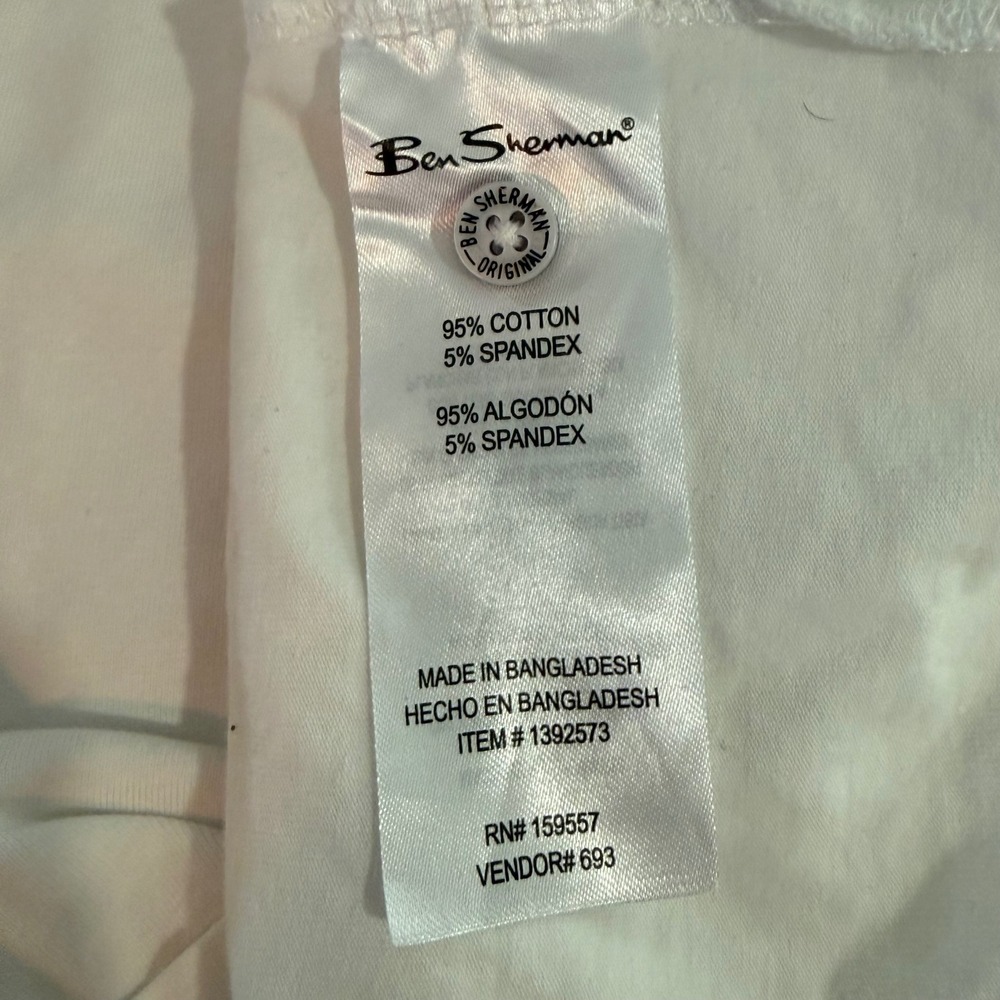 Ben Sherman Polo Shirt Mens XXL White Short Sleeve Tipped Collar Mod Indie Retro - Picture 7 of 9